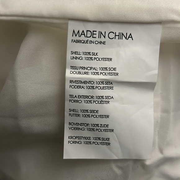 NWT Club Monaco Silk Wrap Dress White Size 00 XS - Picture 6 of 6